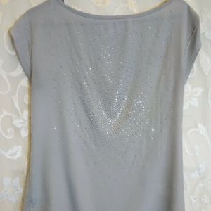 Silver short sleeves top, New York & company